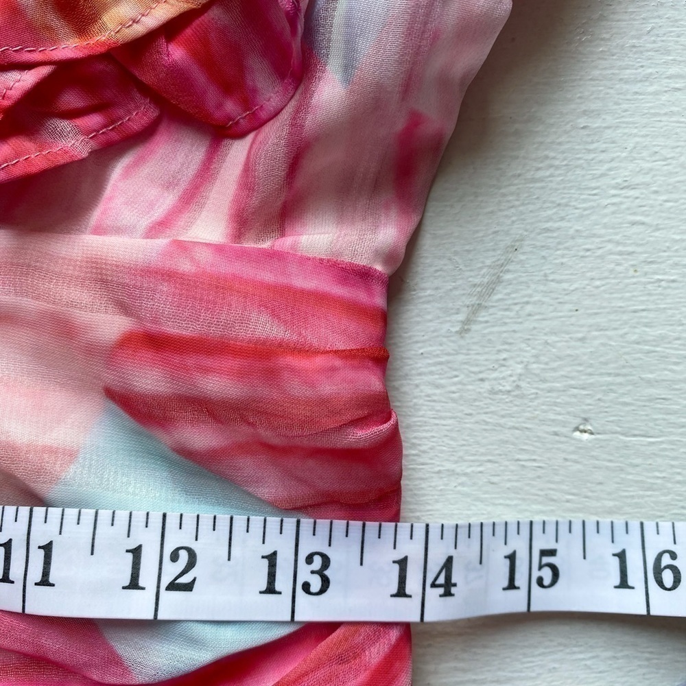 L’ATISTE BY AMY Spring Abstract Ruffle Mini Dress NWT - Picture 12 of 16